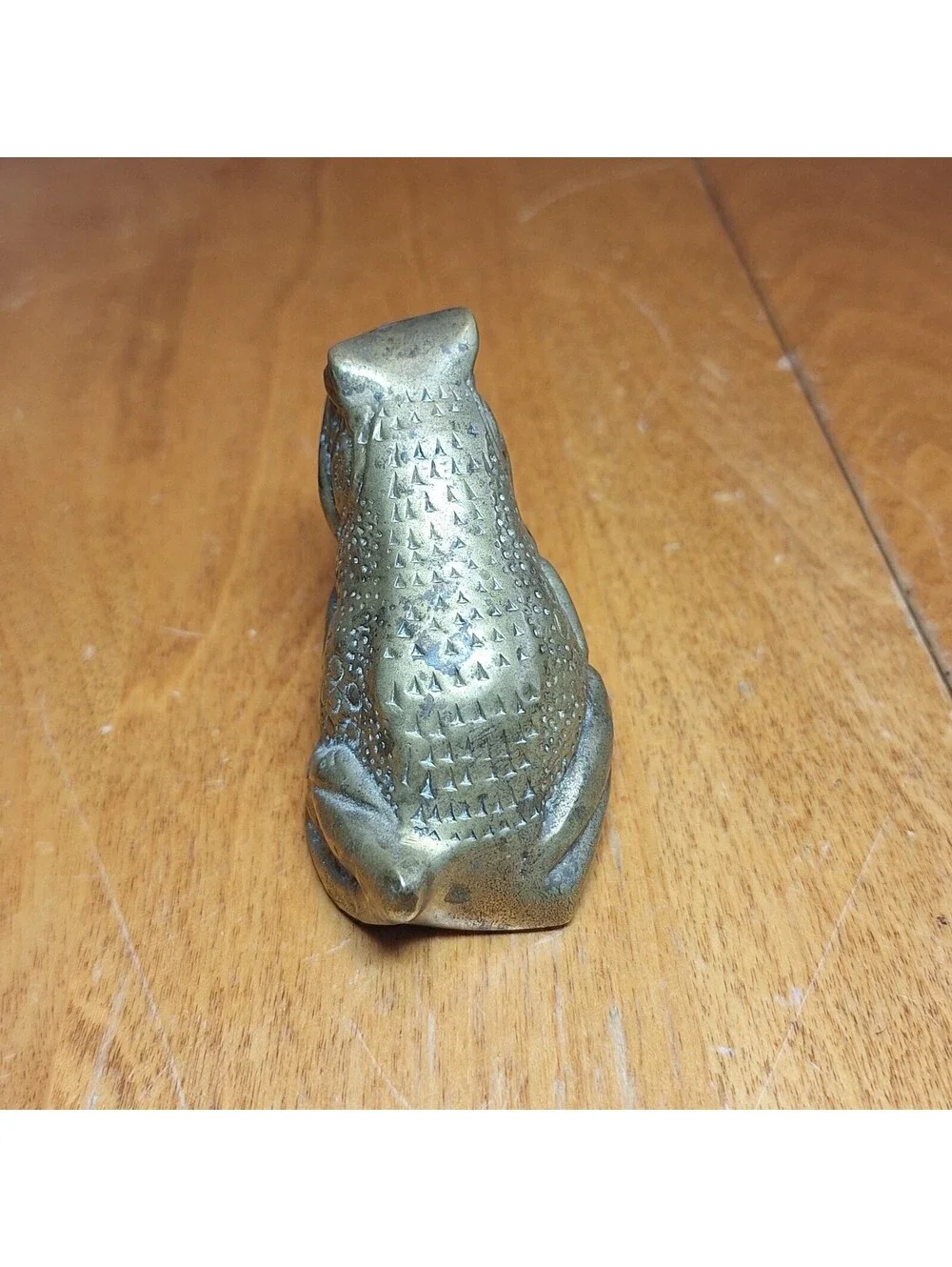 Vintage Solid Brass Frog Figurine/Paperweight 2